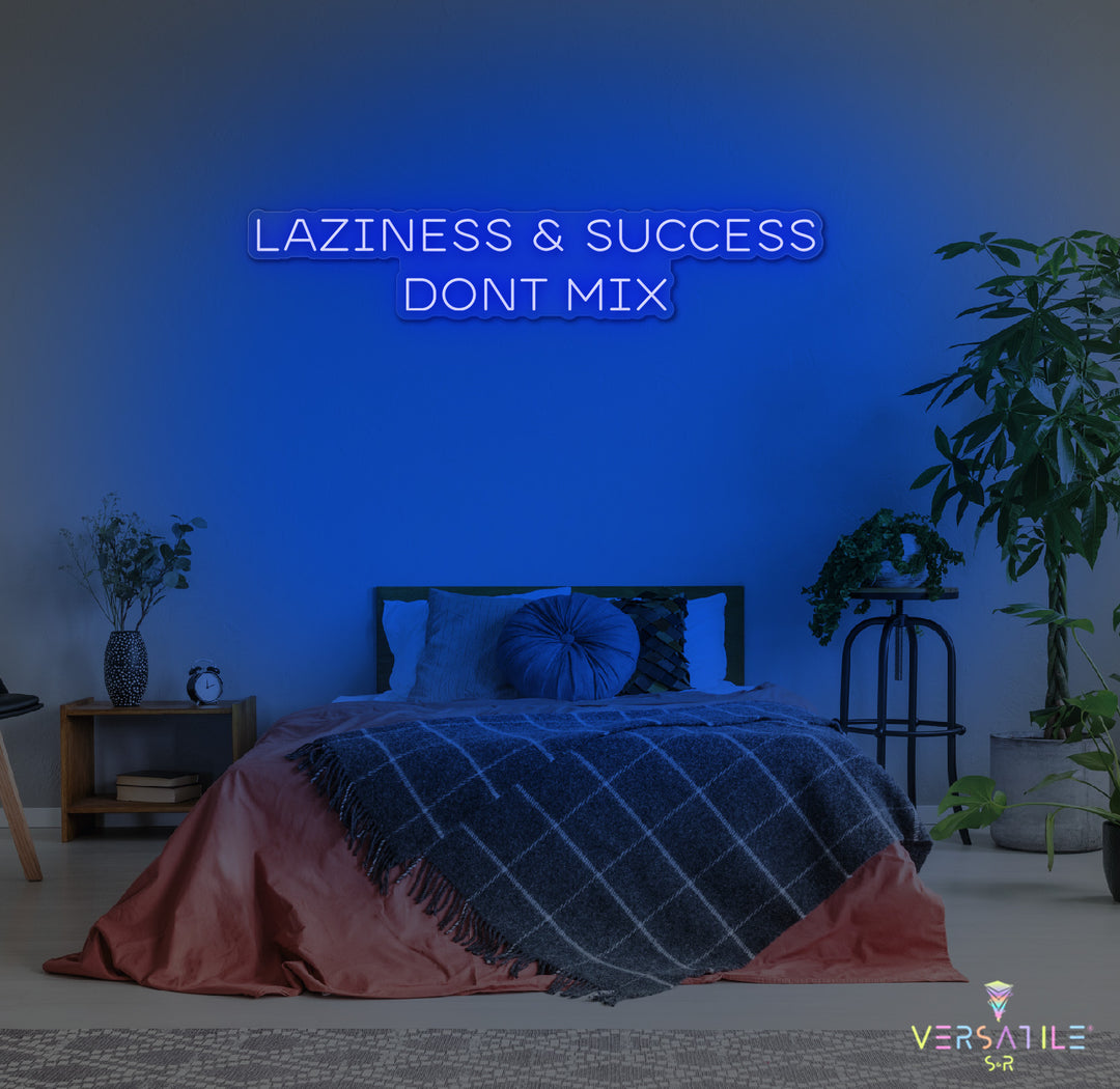 Laziness & Success Don't Mix Neon Sign