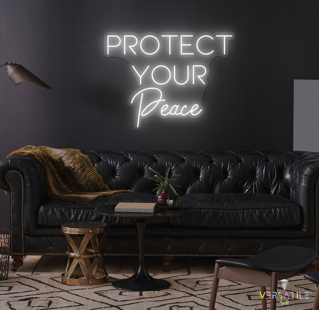 Protect Your Peace Neon Sign