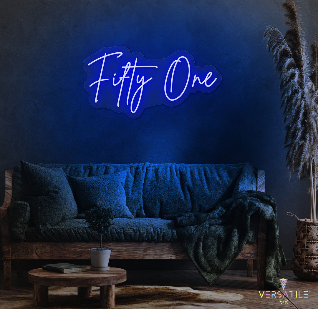 Fifty One Birthday Neon Sign