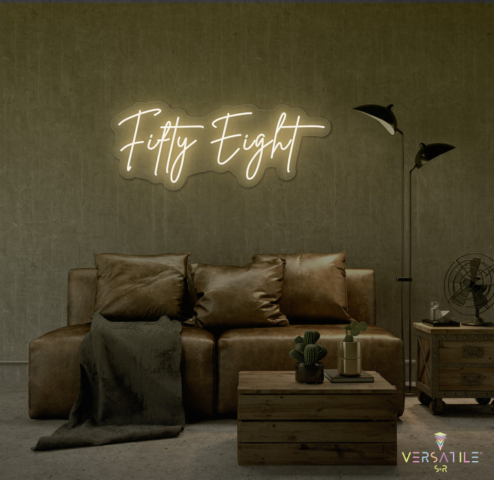 Fifty Eight Birthday Neon Sign