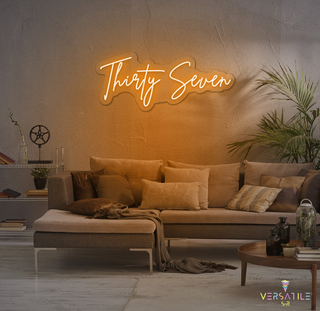 Thirty Seven Birthday Neon Sign