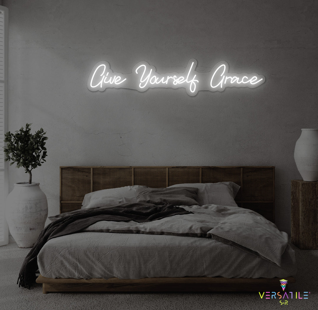 Give Yourself Grace Neon Sign