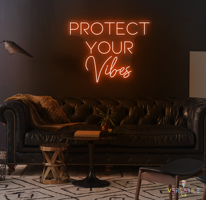 Protect Your Vibes Neon Sign