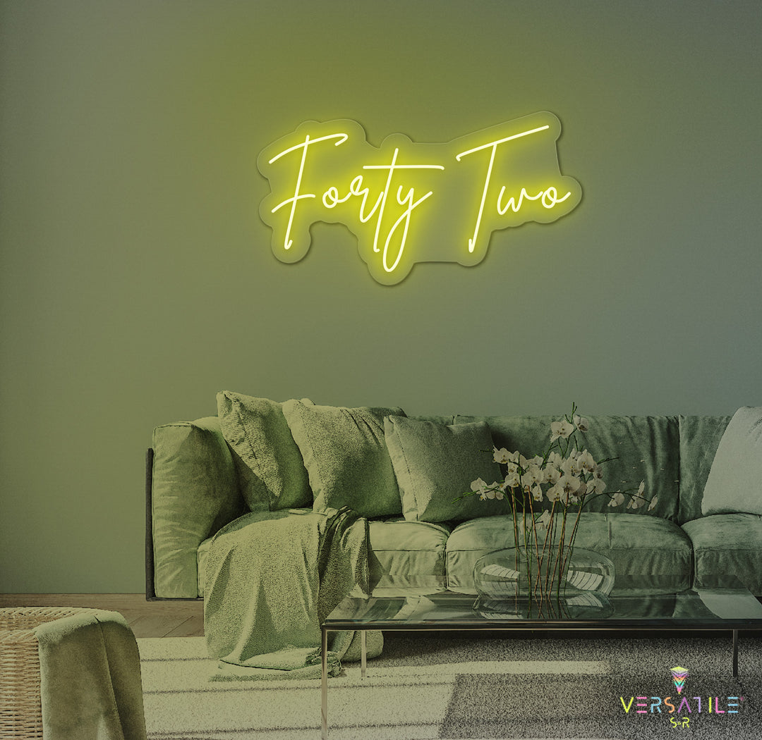 Forty Two Birthday Neon Sign