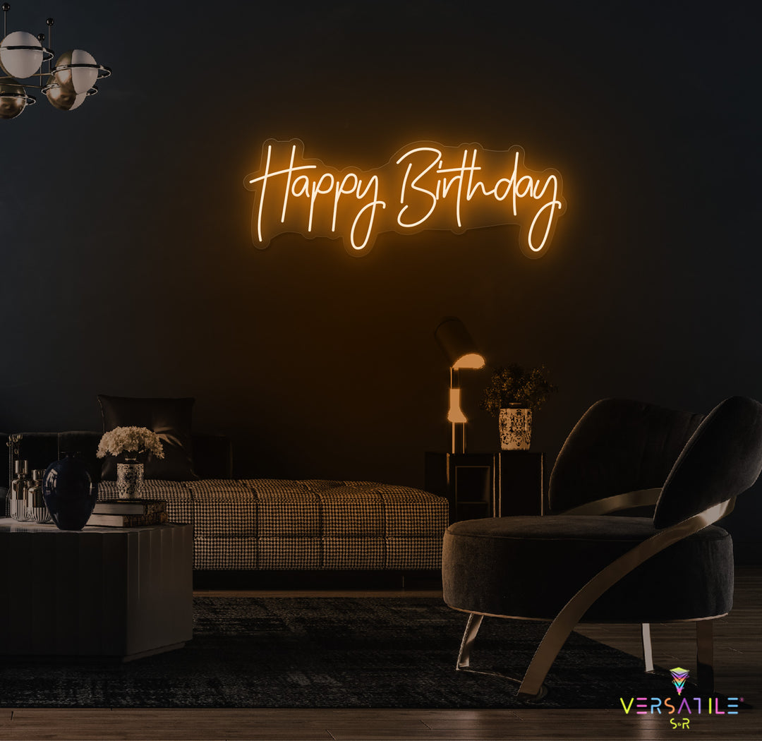 Happy Birthday Neon Sign