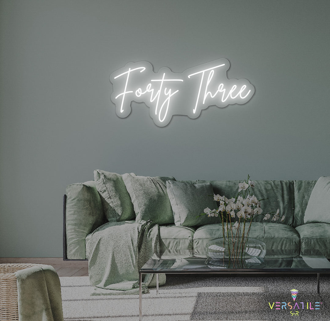 Forty Three Birthday Neon Sign