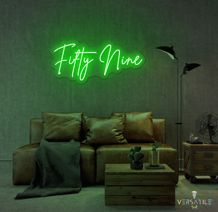 Fifty Nine Birthday Neon Sign