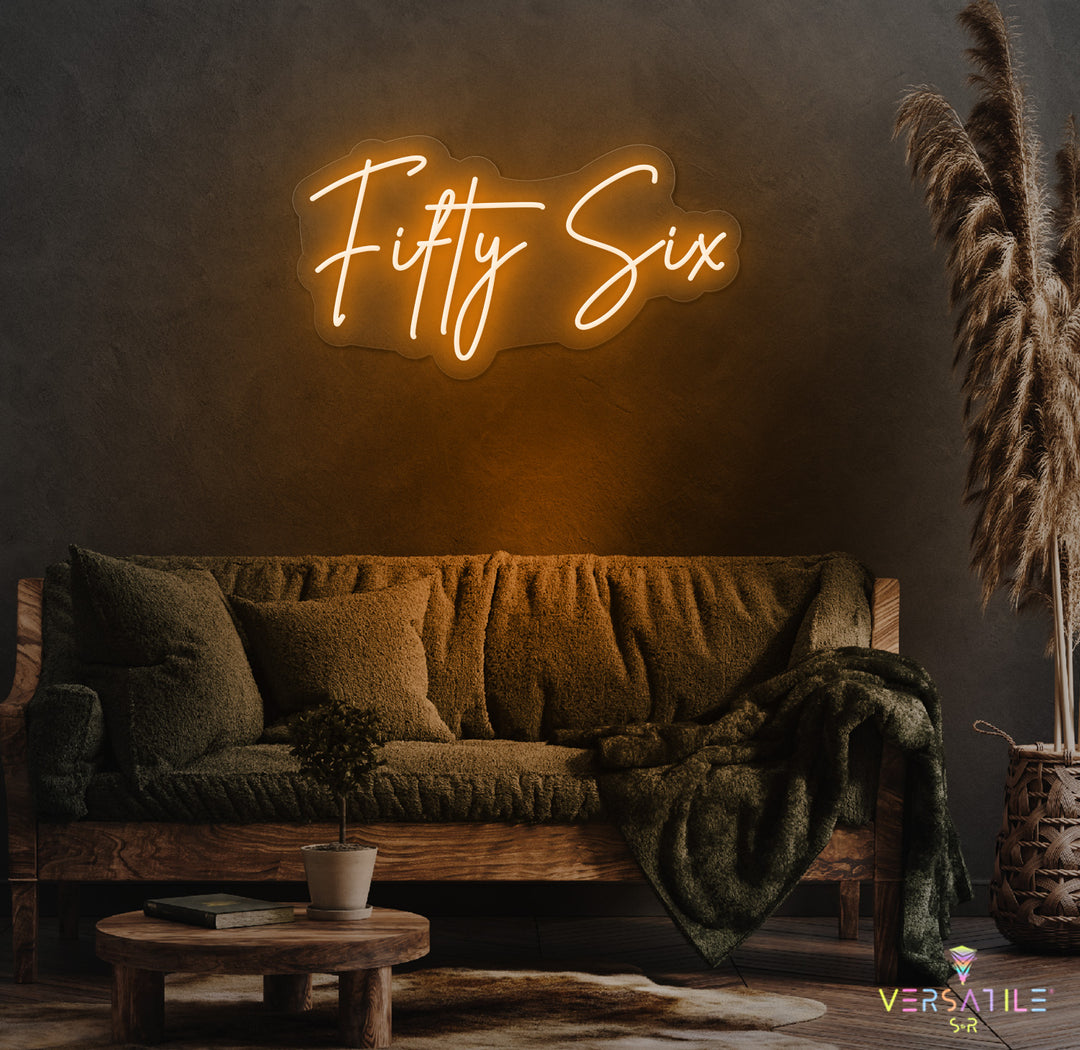 Fifty Six Birthday Neon Sign