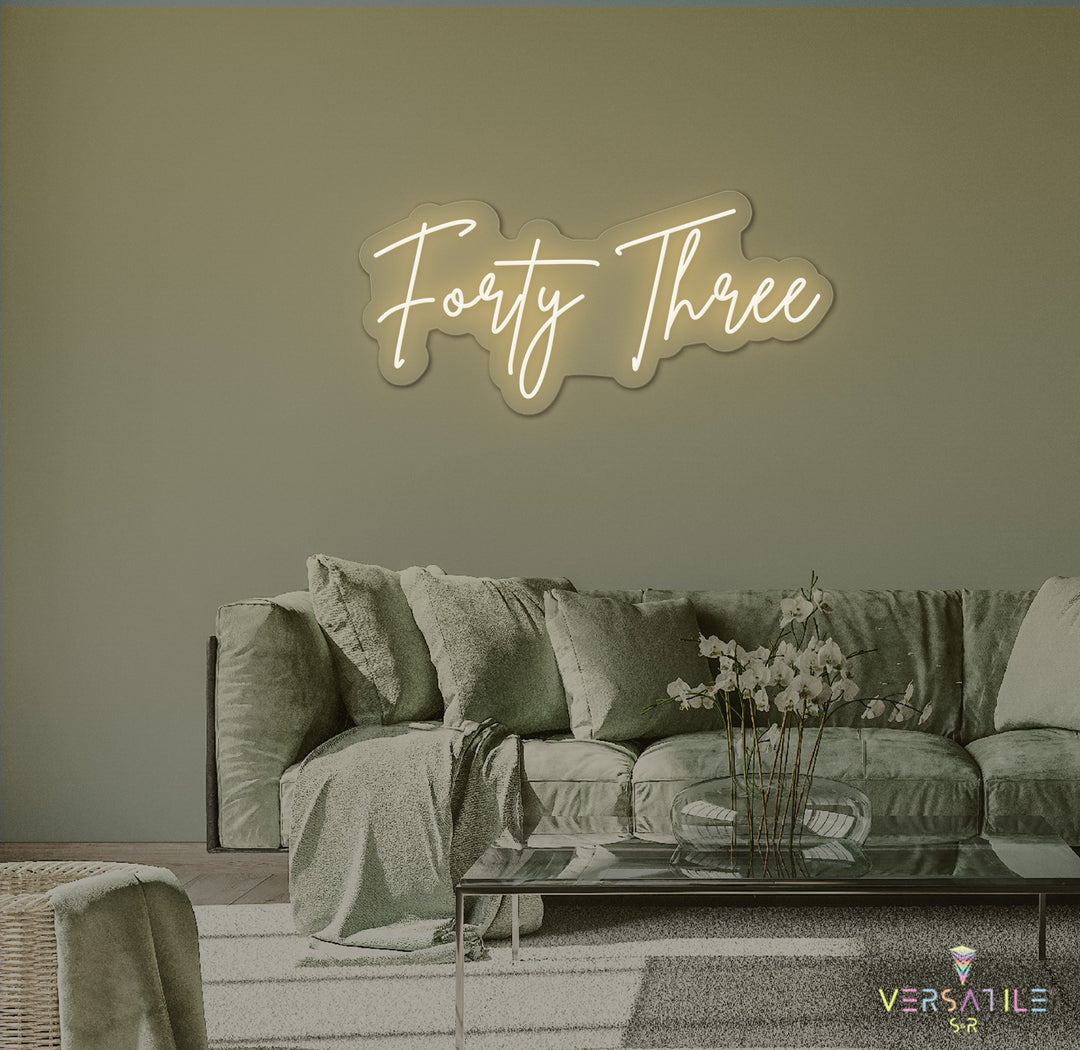 Forty Three Birthday Neon Sign