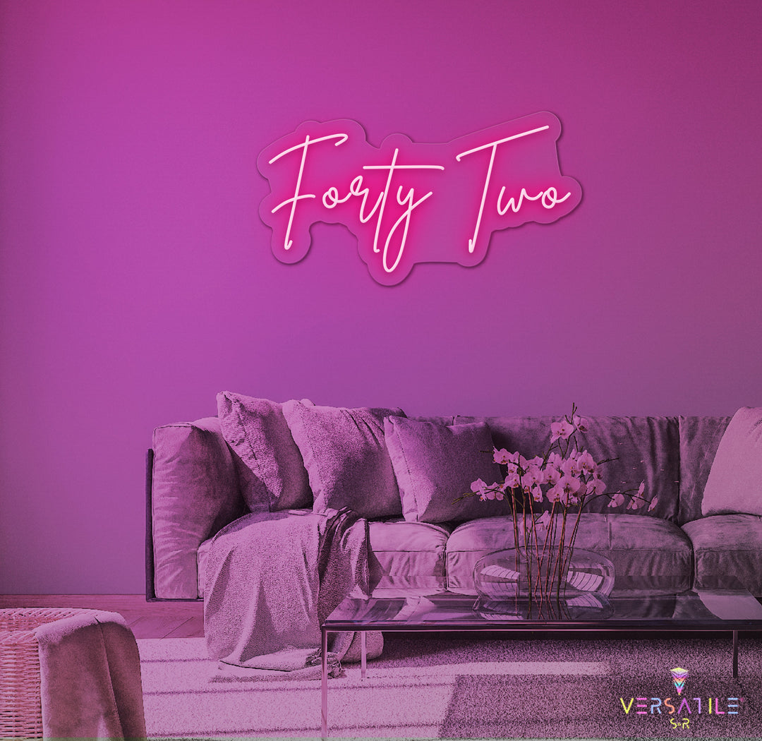Forty Two Birthday Neon Sign