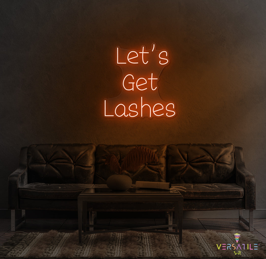 Let's Gets Lashes Neon Sign