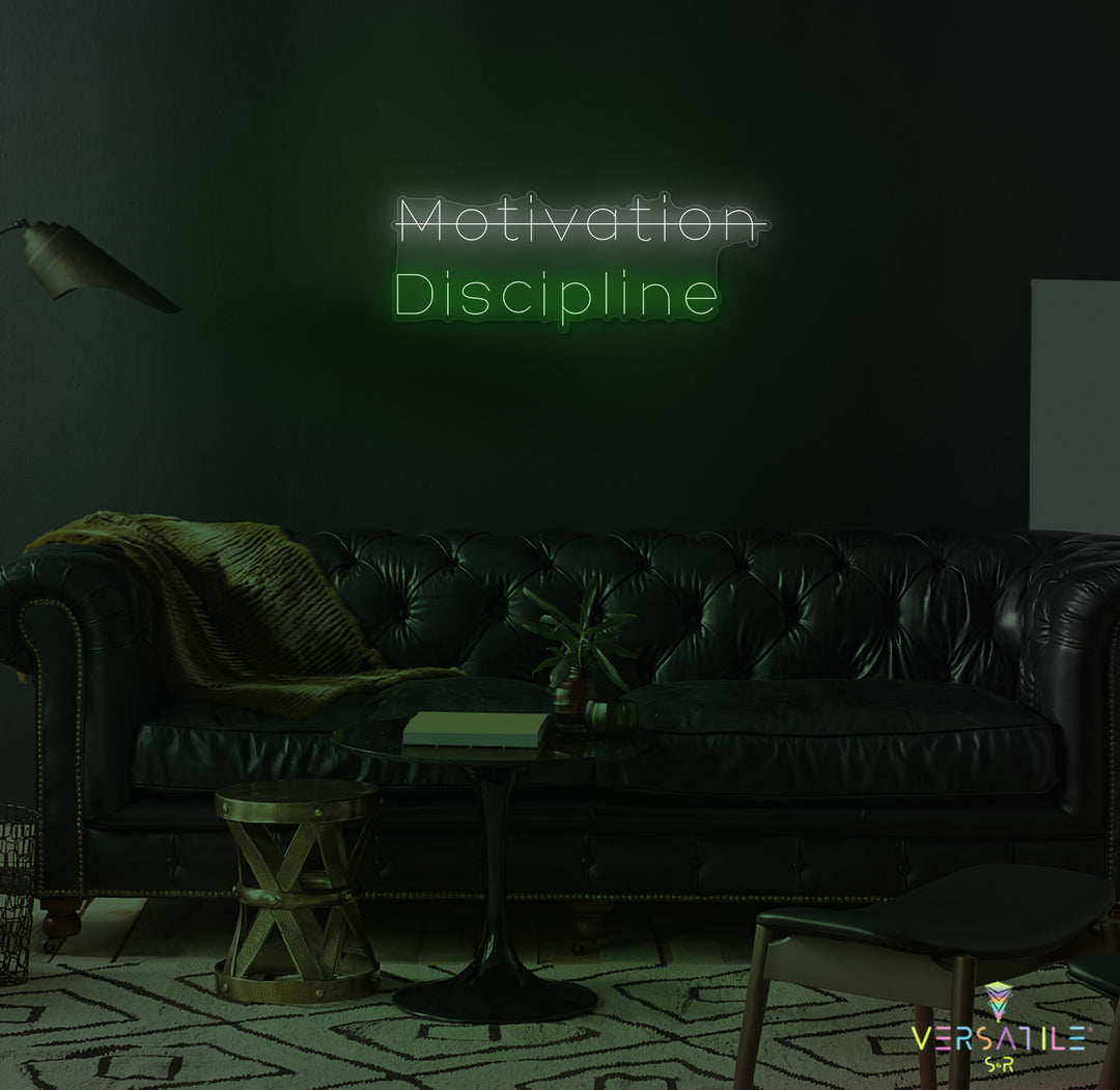 Motivation, Discipline Neon Sign