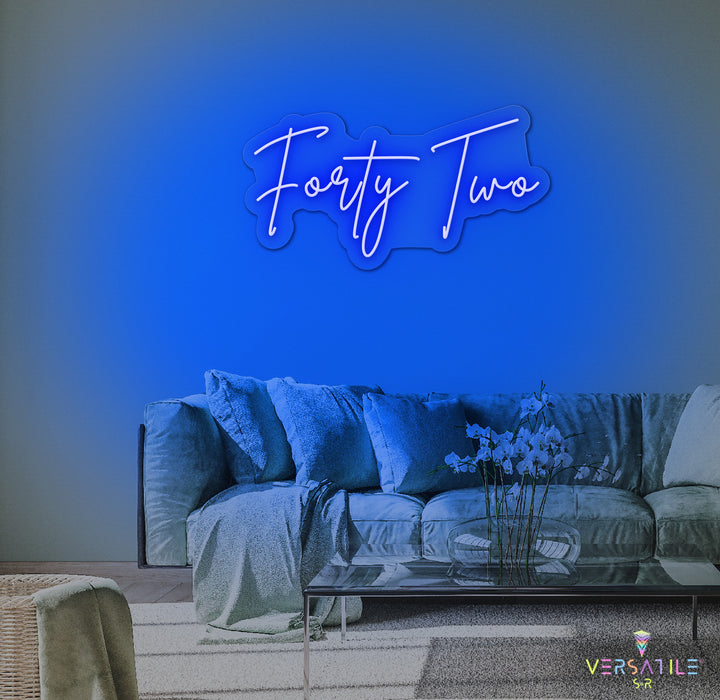 Forty Two Birthday Neon Sign