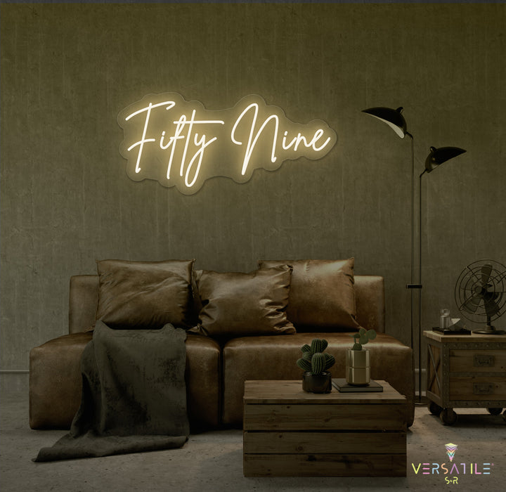 Fifty Nine Birthday Neon Sign