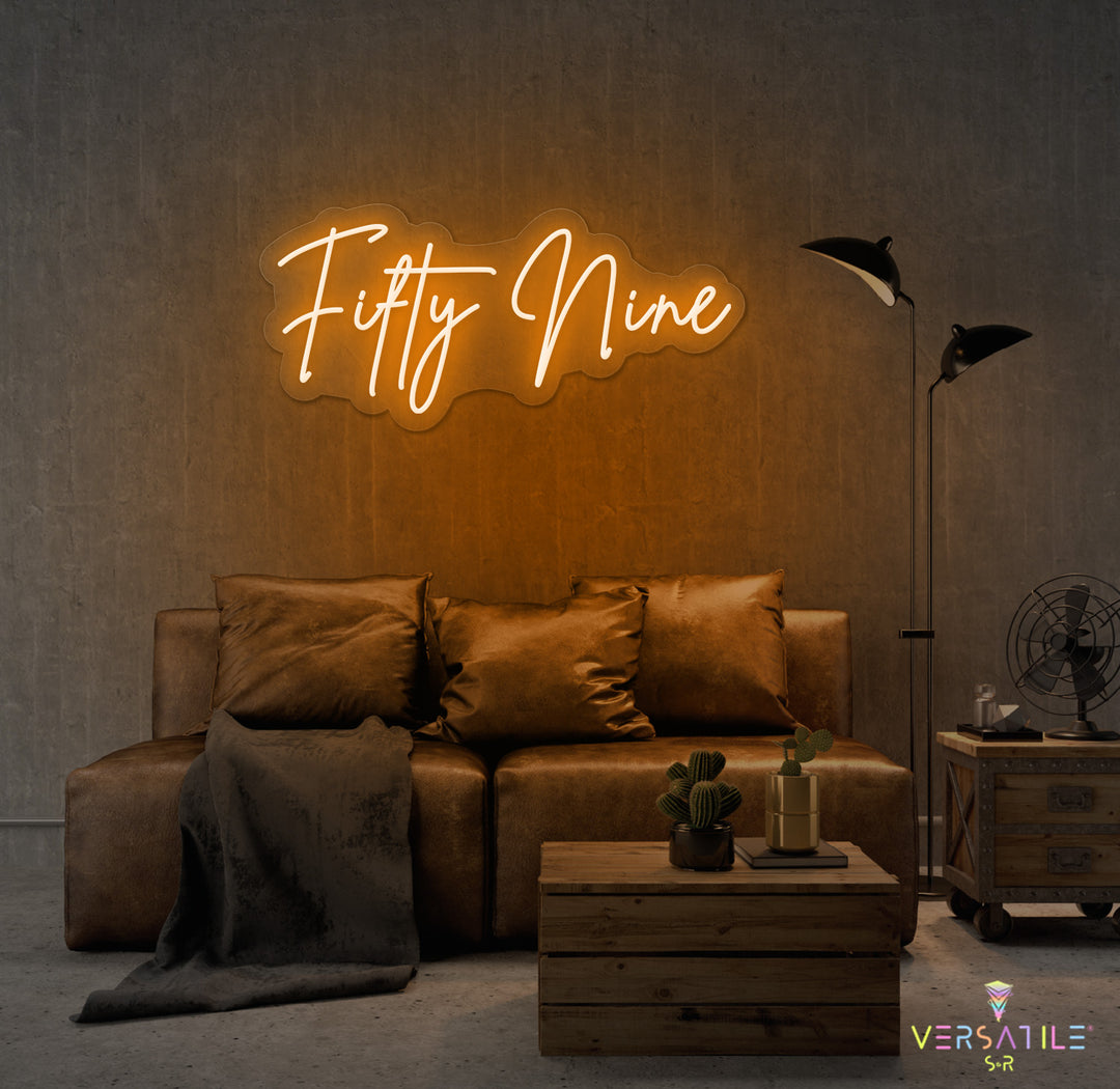 Fifty Nine Birthday Neon Sign
