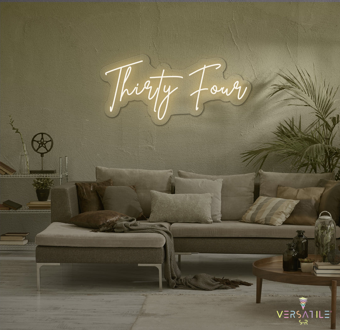 Thirty Four Birthday Neon Sign