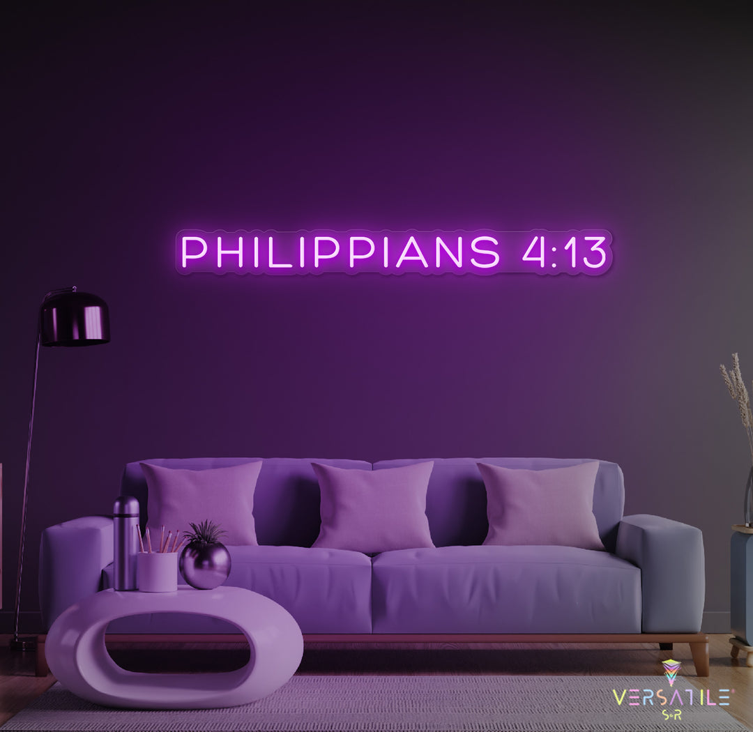PHILIPPIANS 4:13 Neon Sign