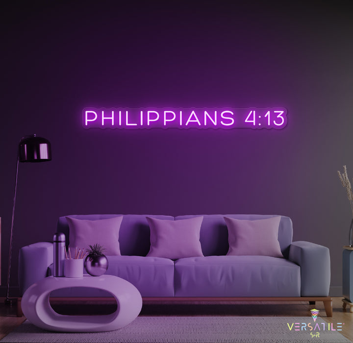 PHILIPPIANS 4:13 Neon Sign