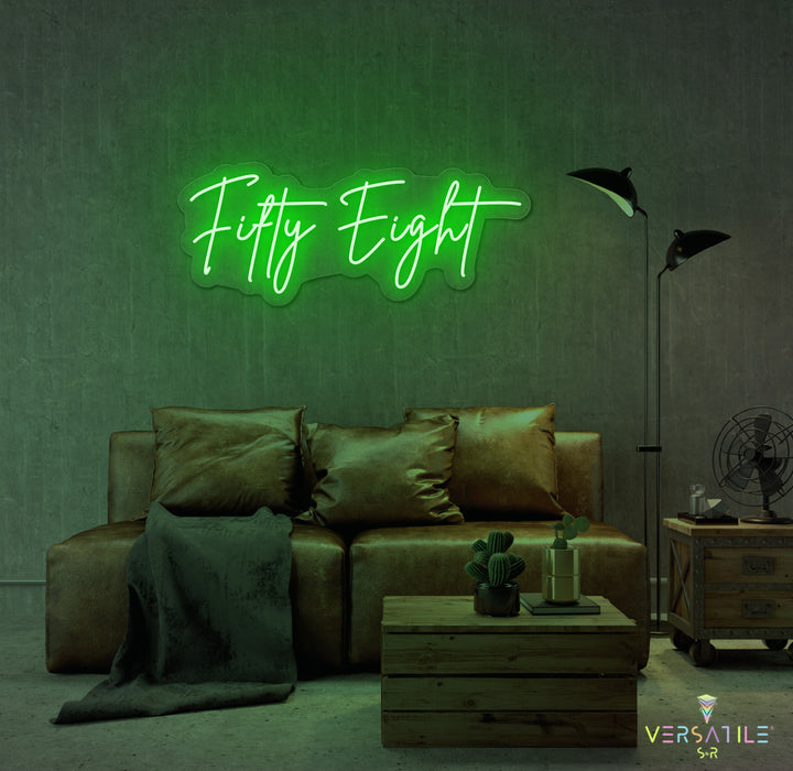 Fifty Eight Birthday Neon Sign