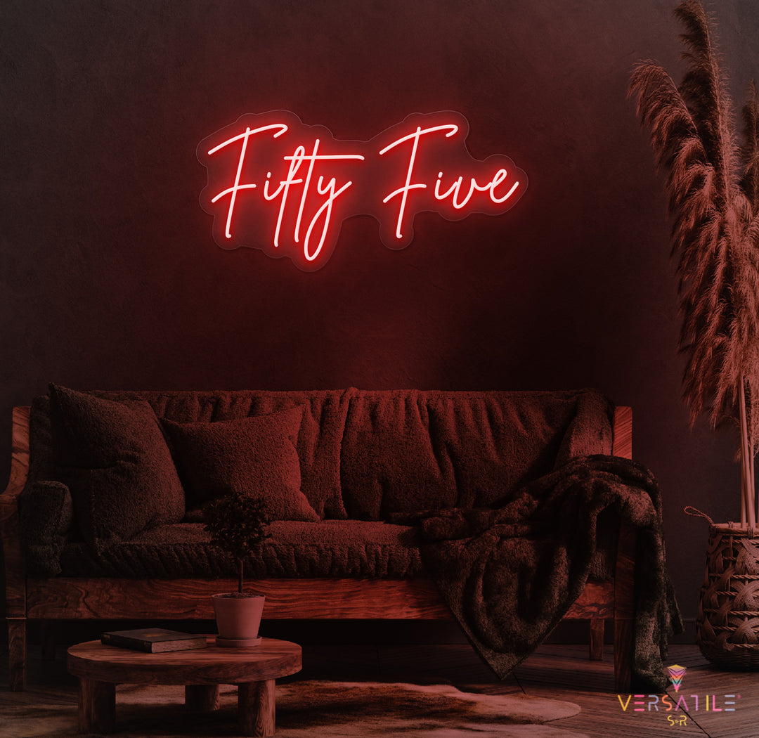 Fifty Five Birthday Neon Sign