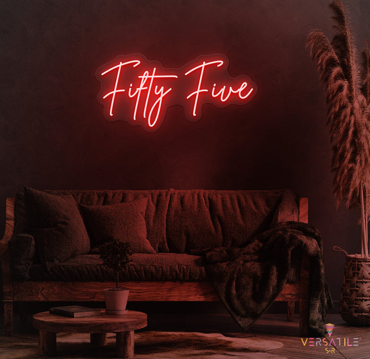 Fifty Five Birthday Neon Sign