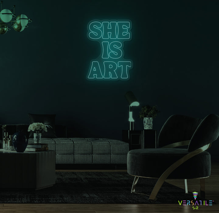 She Is Art Neon Sign