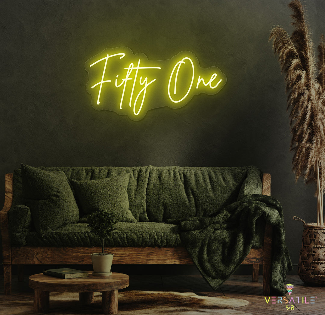 Fifty One Birthday Neon Sign