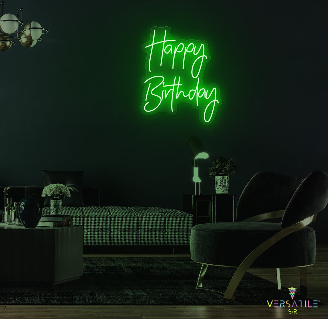 Happy Birthday Neon Sign