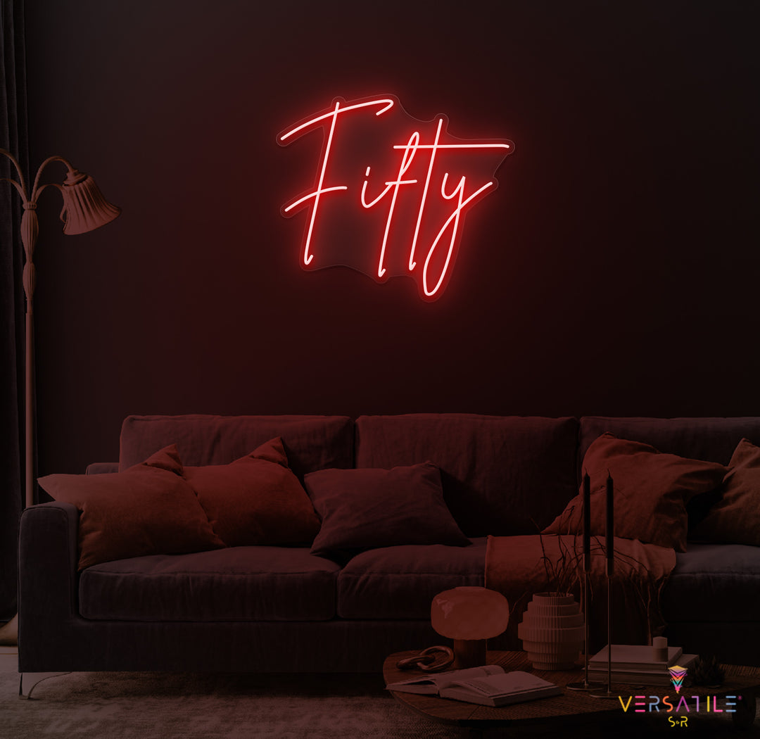Fifty Birthday Neon Sign