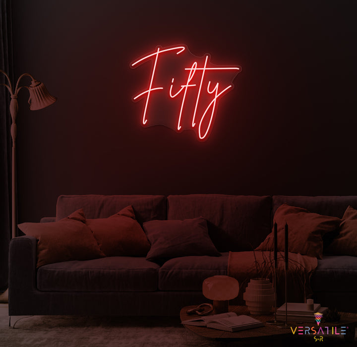 Fifty Birthday Neon Sign