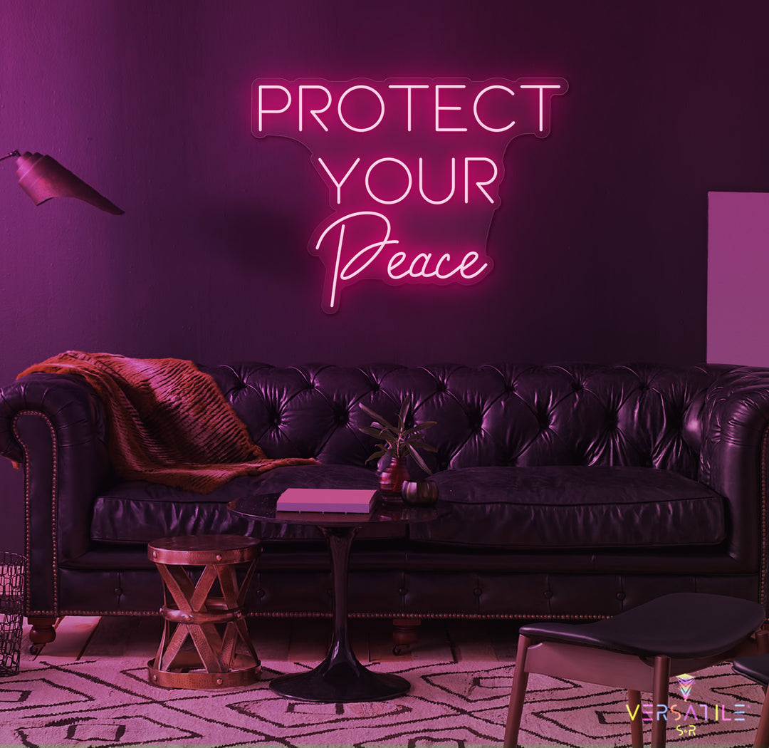 Protect Your Peace Neon Sign
