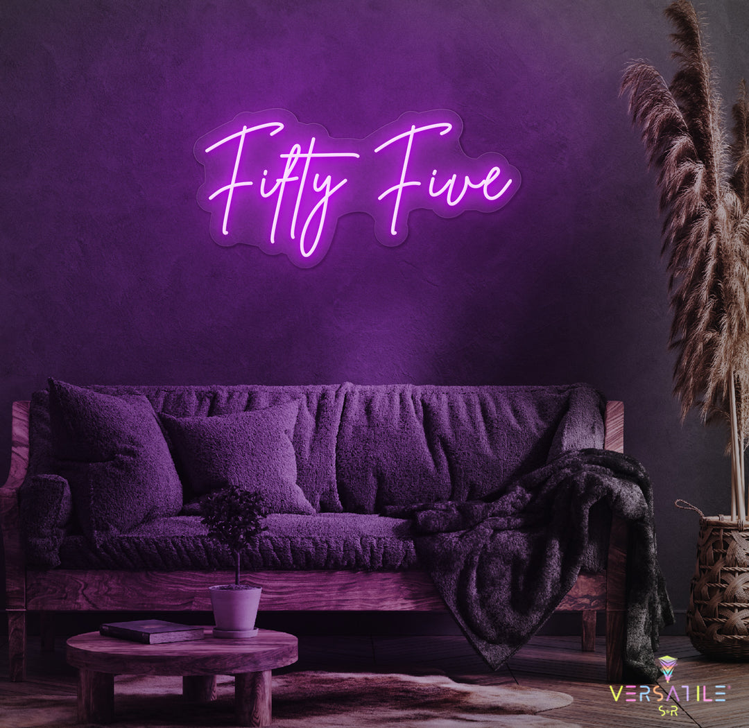 Fifty Five Birthday Neon Sign