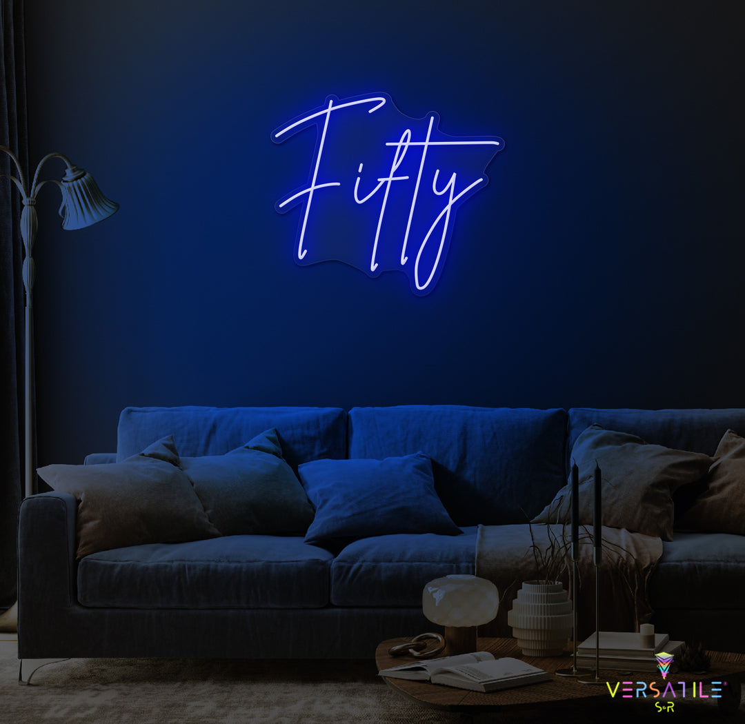 Fifty Birthday Neon Sign