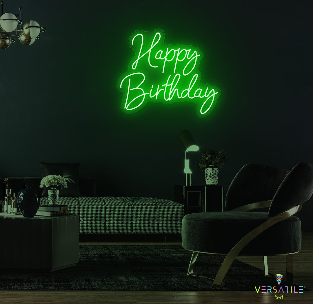 Happy Birthday Neon Sign