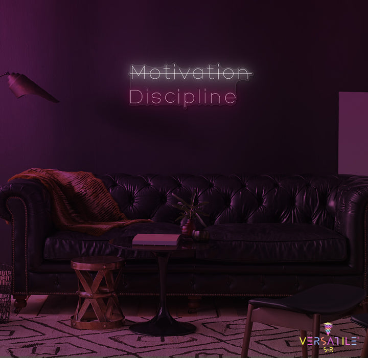 Motivation, Discipline Neon Sign