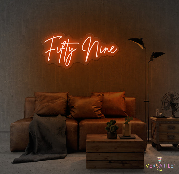 Fifty Nine Birthday Neon Sign