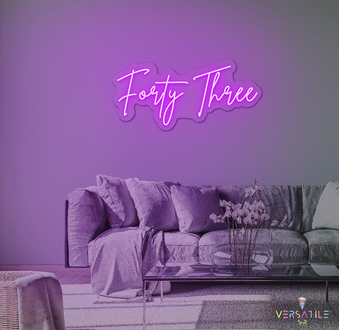 Forty Three Birthday Neon Sign