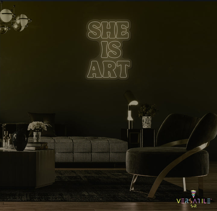 She Is Art Neon Sign