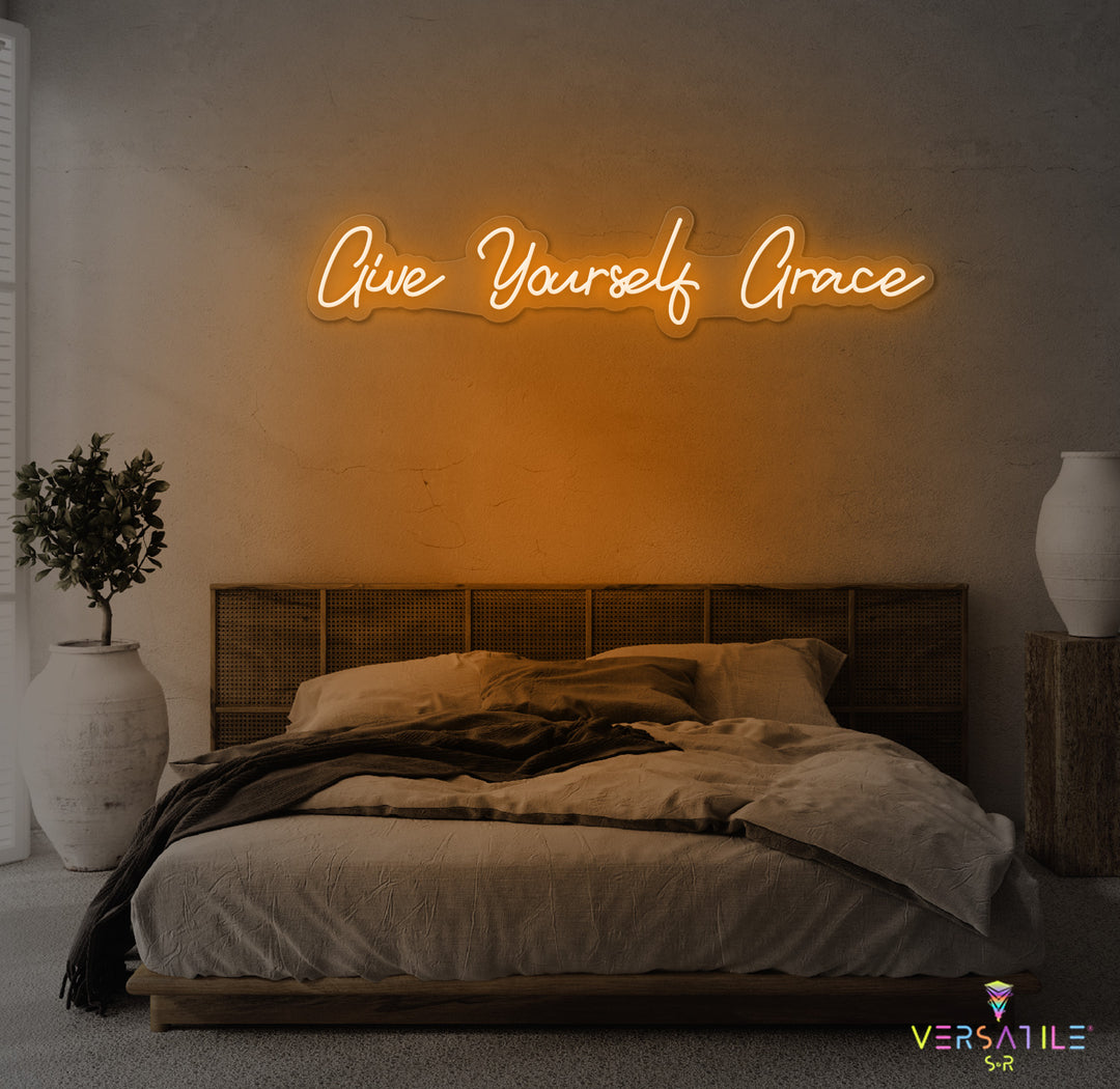 Give Yourself Grace Neon Sign