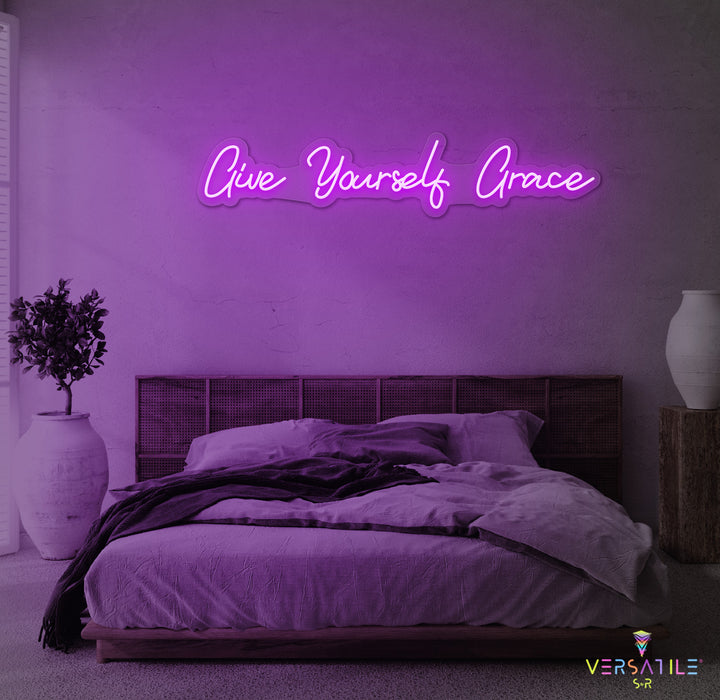 Give Yourself Grace Neon Sign