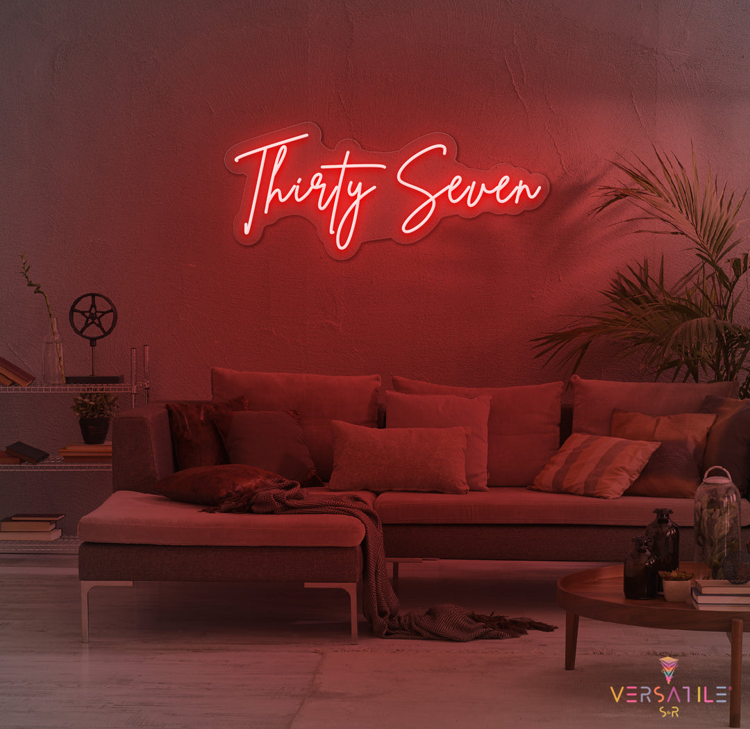 Thirty Seven Birthday Neon Sign