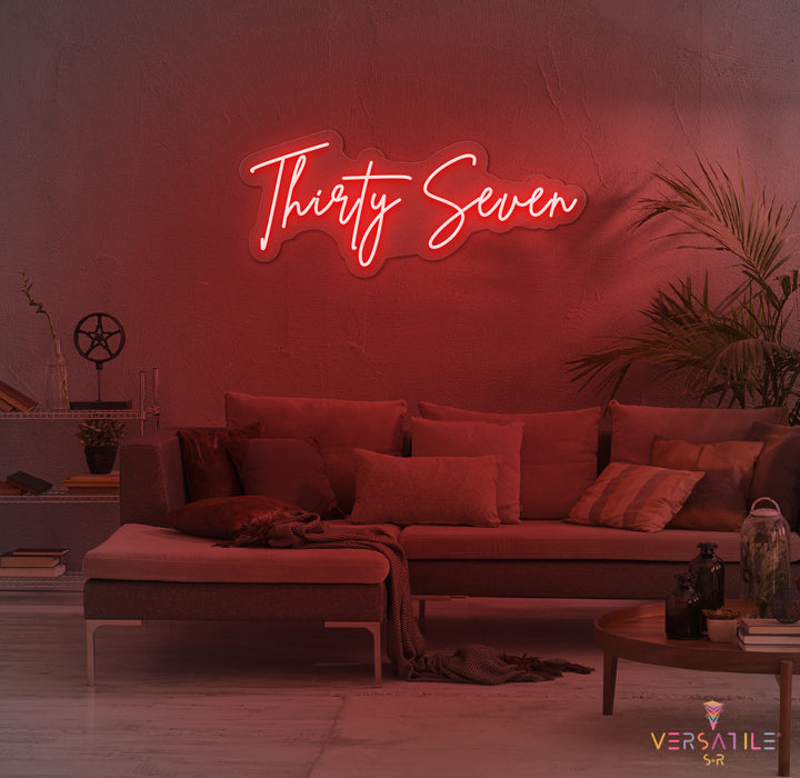 Thirty Seven Birthday Neon Sign
