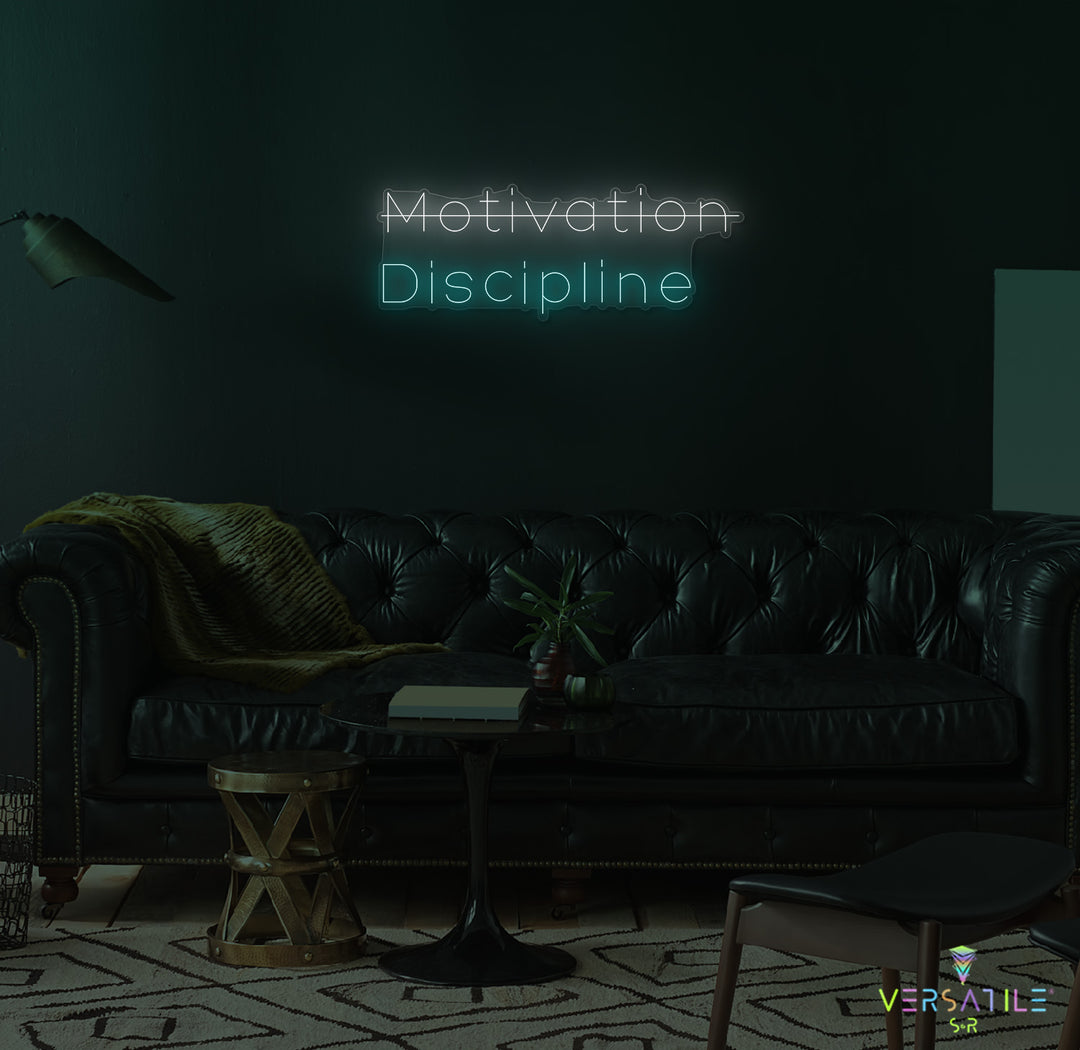 Motivation, Discipline Neon Sign
