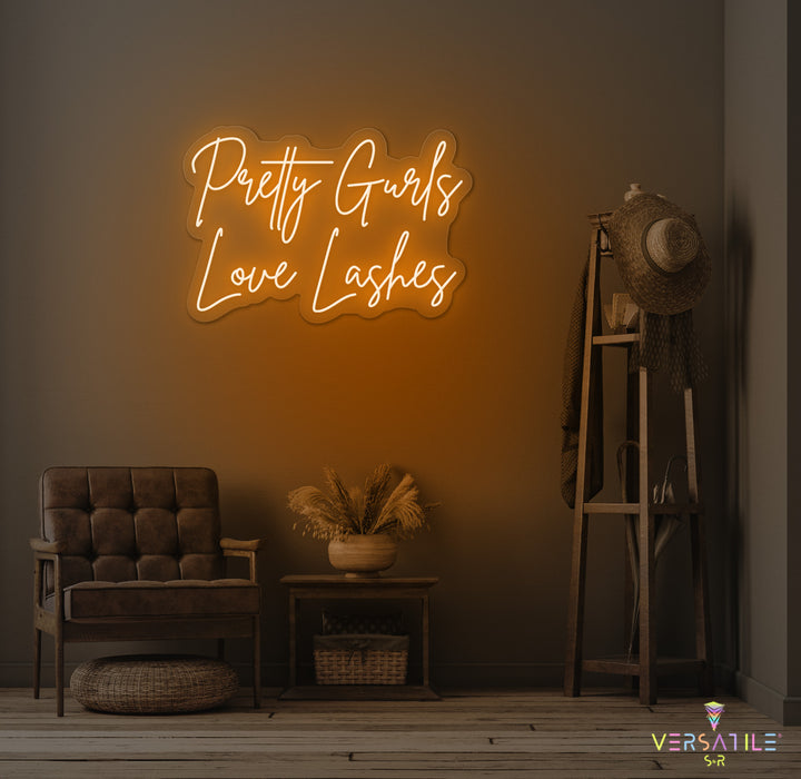Pretty Gurls Love Lashes Neon Sign