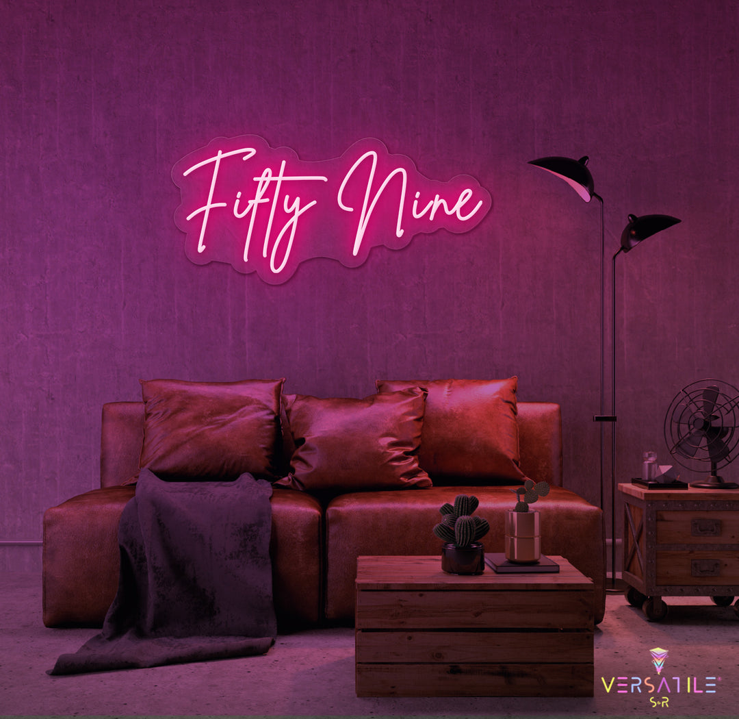 Fifty Nine Birthday Neon Sign