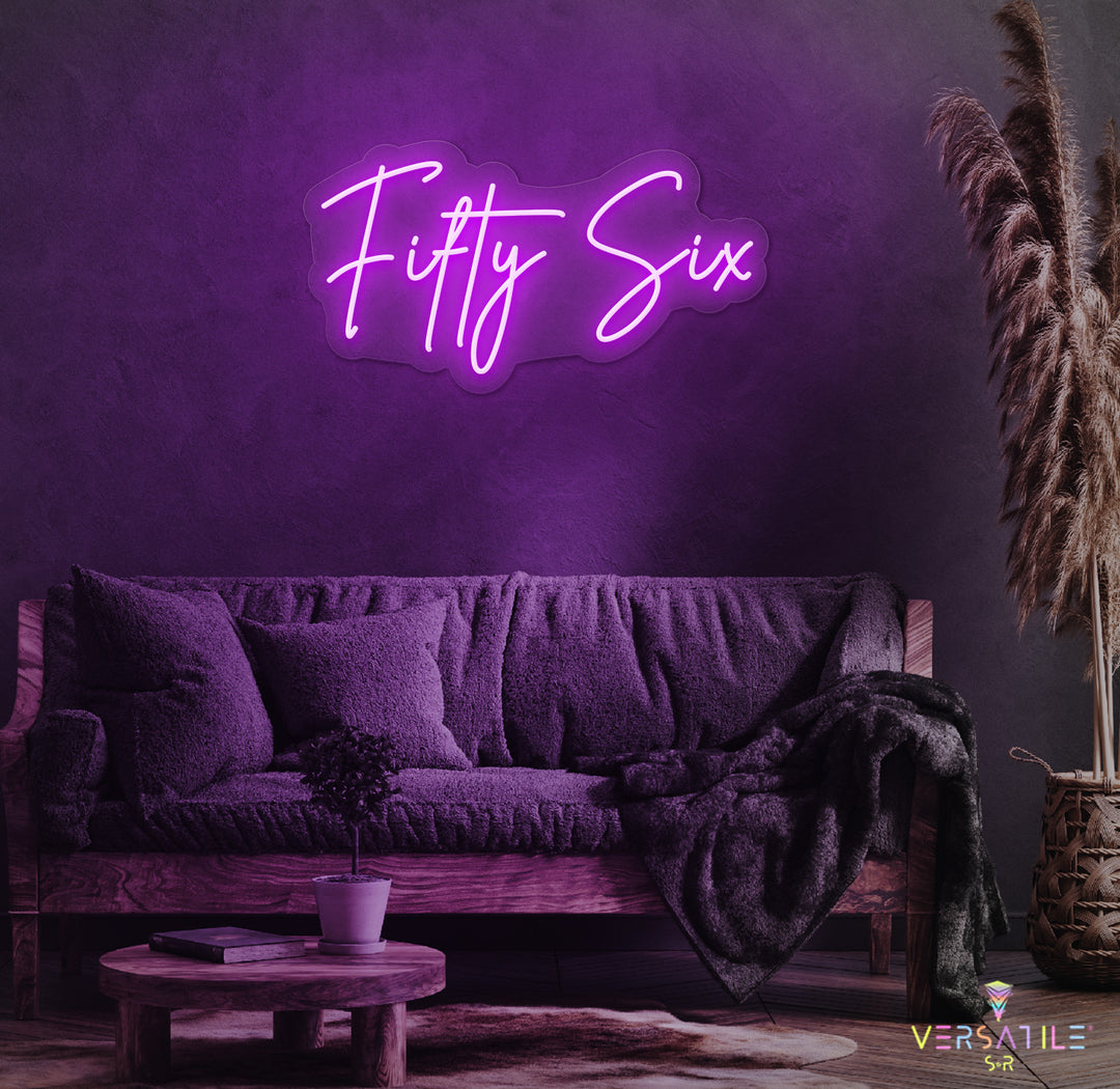 Fifty Six Birthday Neon Sign