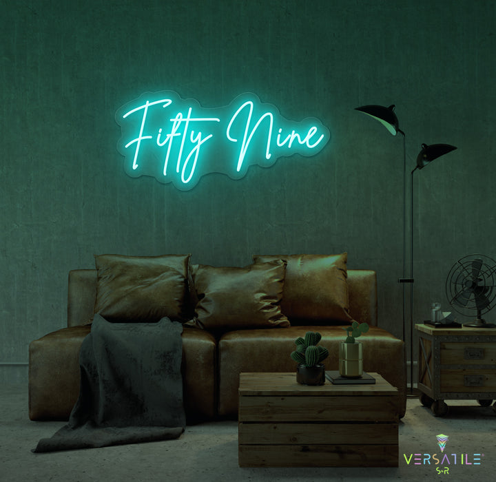 Fifty Nine Birthday Neon Sign
