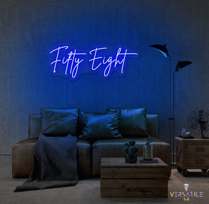 Fifty Eight Birthday Neon Sign