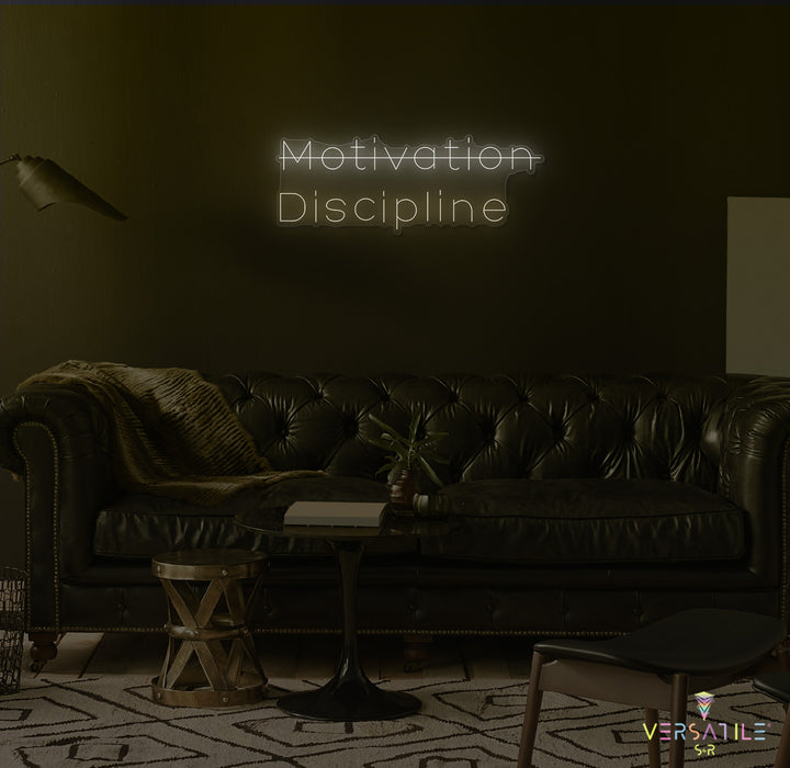 Motivation, Discipline Neon Sign