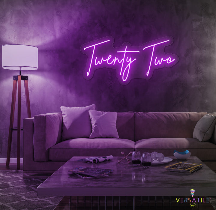 Twenty Two Birthday Neon Sign